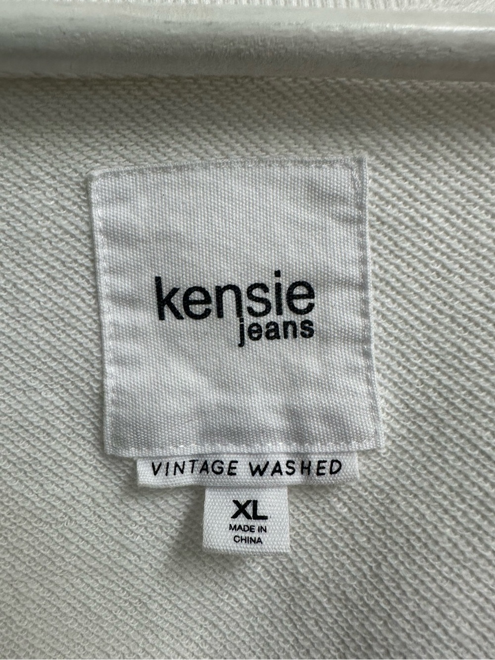 Kensie Jeans | White Eyelet Puff Sleeve Sweatshirt Top | XL Coastal Cottagecore - Picture 4 of 6
